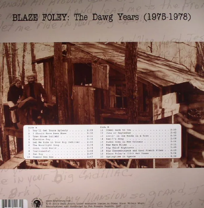 Back cover — BLAZE FOLEY — The Dawg Years
