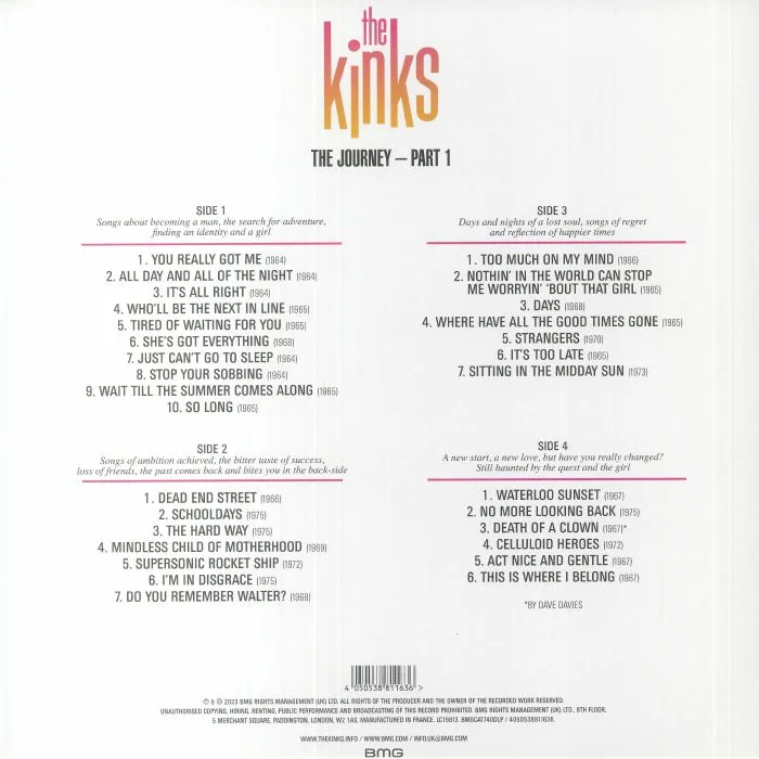 Обратная сторона обложки — The KINKS — The Journey Part 1