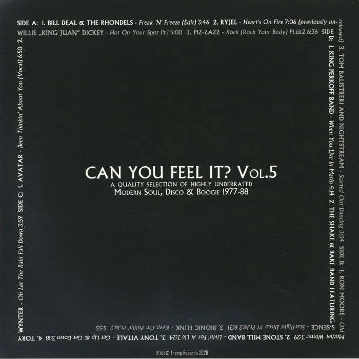 Back cover — VARIOUS — Can You Feel It? Vol 5: Modern Soul Disco & Boogie