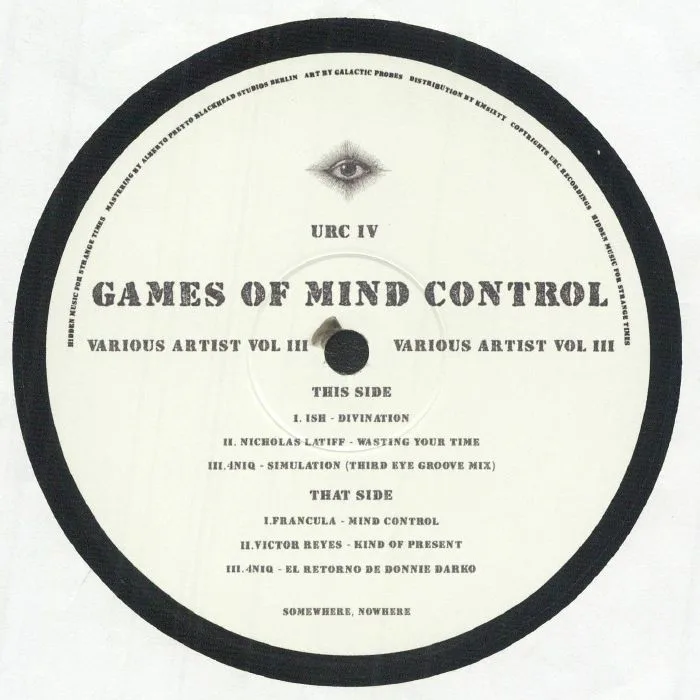 Front cover — ISH / NICHOLAS LATIFF / 4NIQ / FRANCULA / VICTOR REYES — Games Of Mind Control