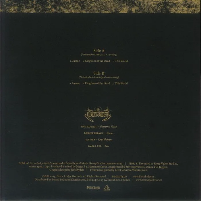 Back cover — METEMPSYCHOSIS — Metempsychosis (Record Store Day RSD 2025)