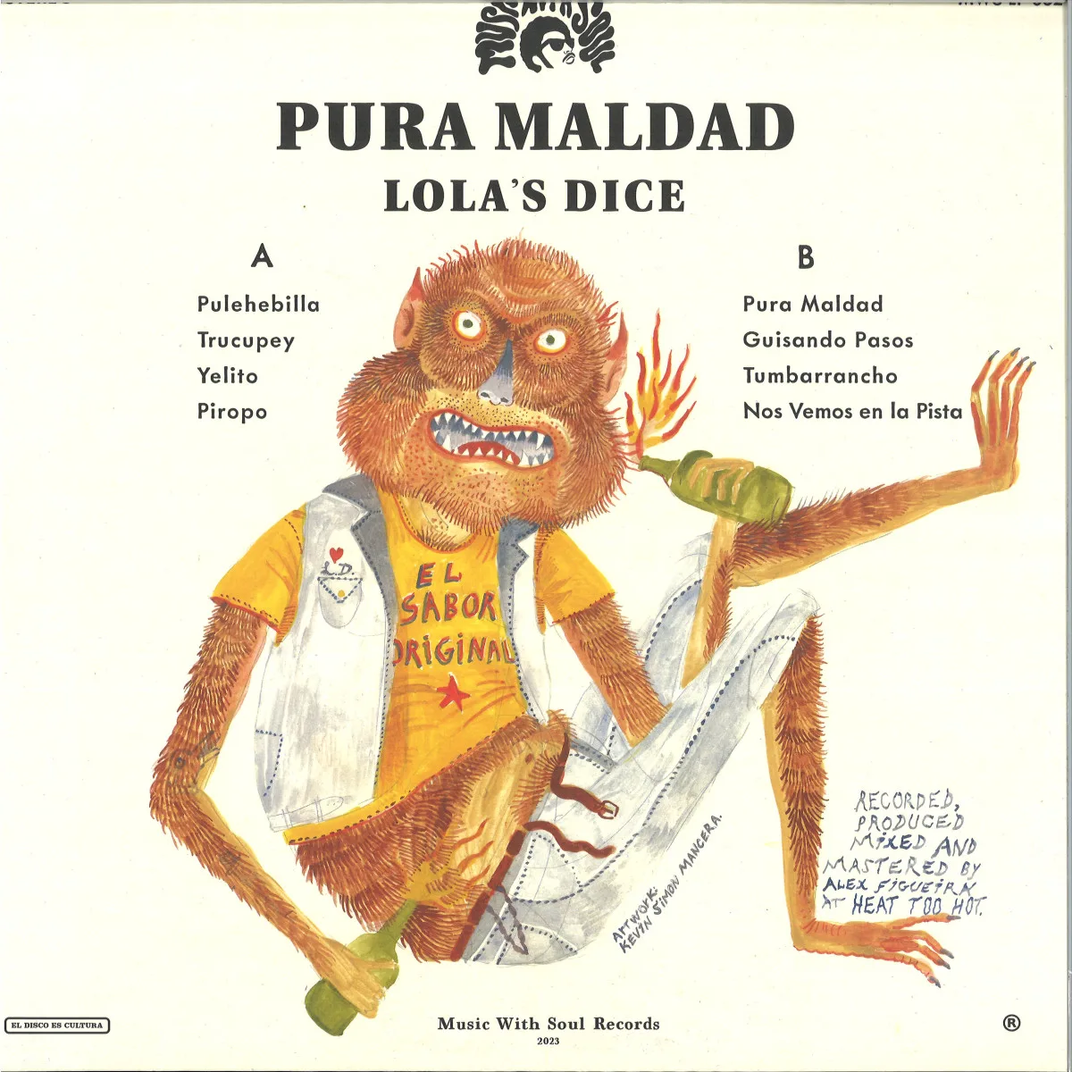Обратная сторона обложки — Lola's Dice — PURA MALDAD LP
