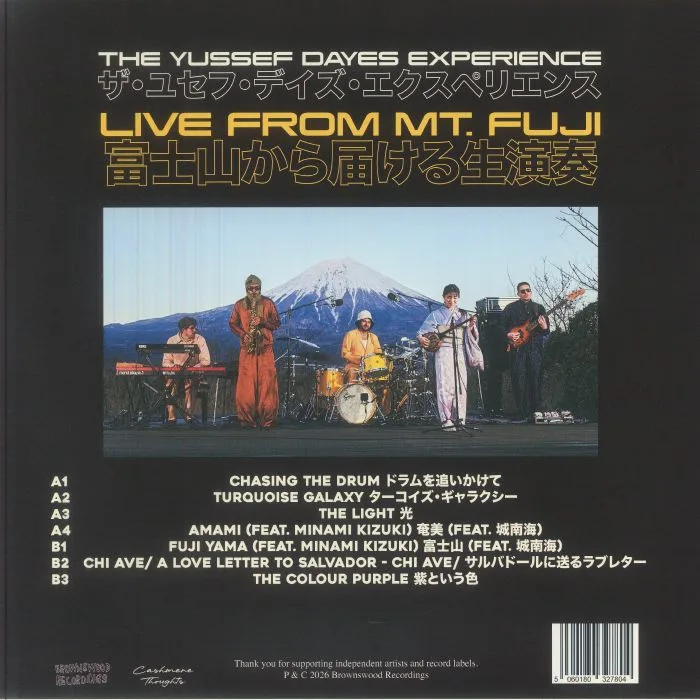 Back cover — The YUSSEF DAYES EXPERIENCE — Live From Mt Fuji