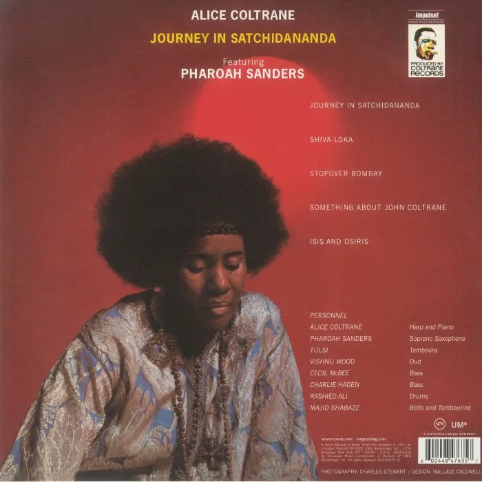 Back cover — Alice COLTRANE feat PHAROAH SANDERS — Journey In Satchidananda (Acoustic Sounds Series)