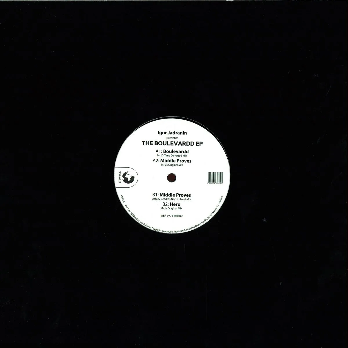 Back cover — Igor Jadranin — The Boulevardd Ep