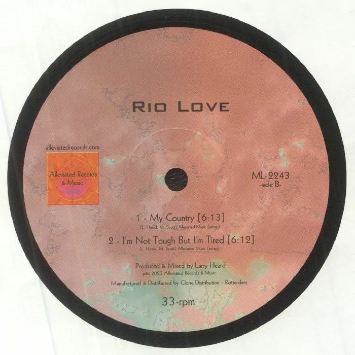 Обратная сторона обложки — PICCOLO JT / RIO LOVE — 1969