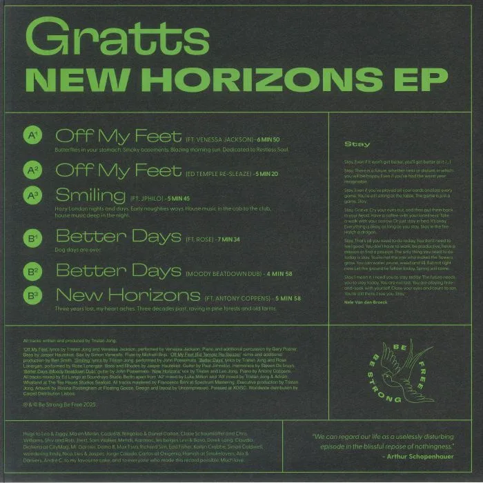 Обратная сторона обложки — GRATTS — New Horizons EP