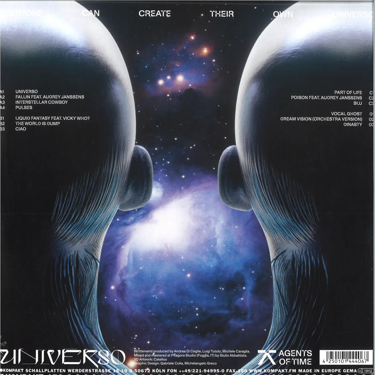 Back cover — Agents Of Time — Universo 2x12"