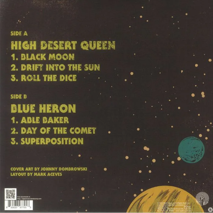 Back cover — HIGH DESERT QUEEN / BLUE HERON — Turned To Stone Chapter 8: The Wake