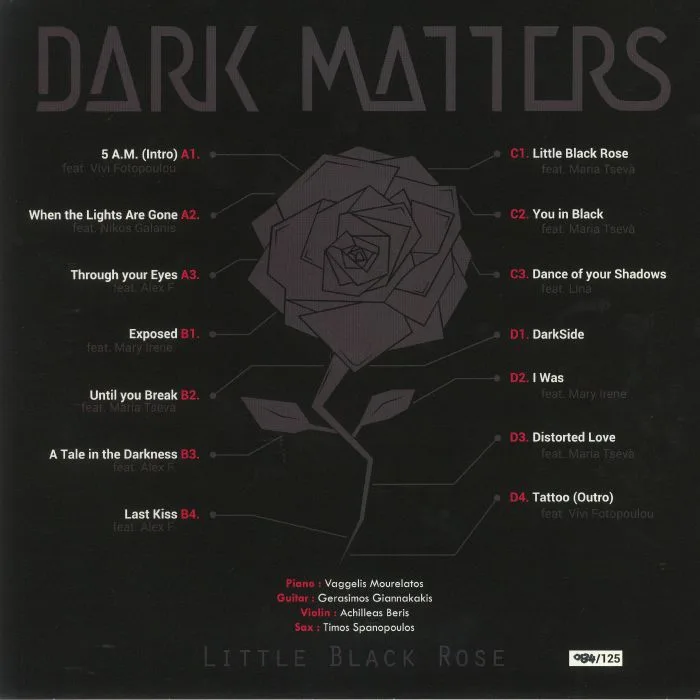 Обратная сторона обложки — DARK MATTERS — Little Black Rose
