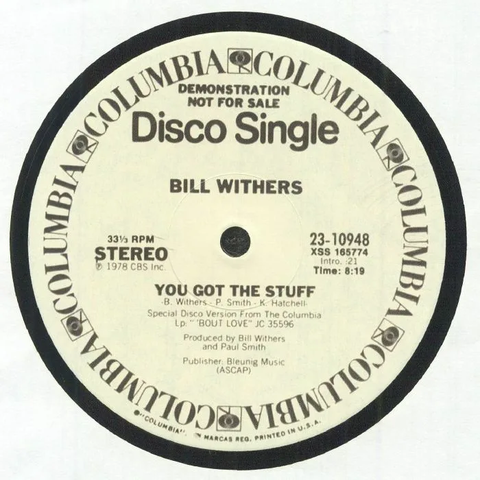 Обратная сторона обложки — Bill WITHERS — You Got The Stuff (reissue)