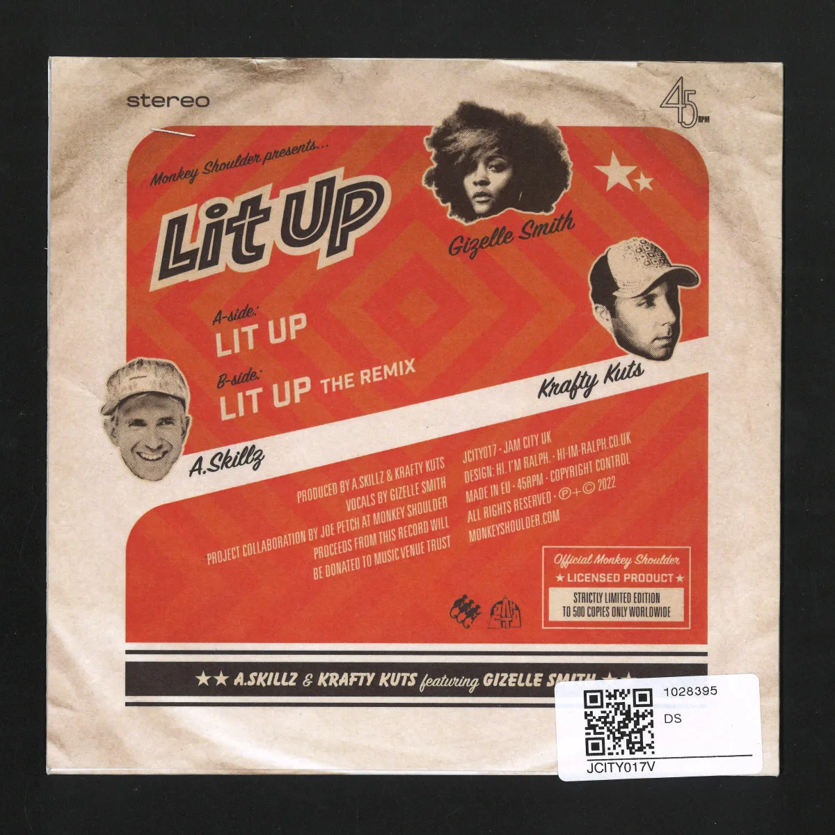 Back cover — A.skillz&Krafty Kutsfeat.Gizelle Smith — Lit Up