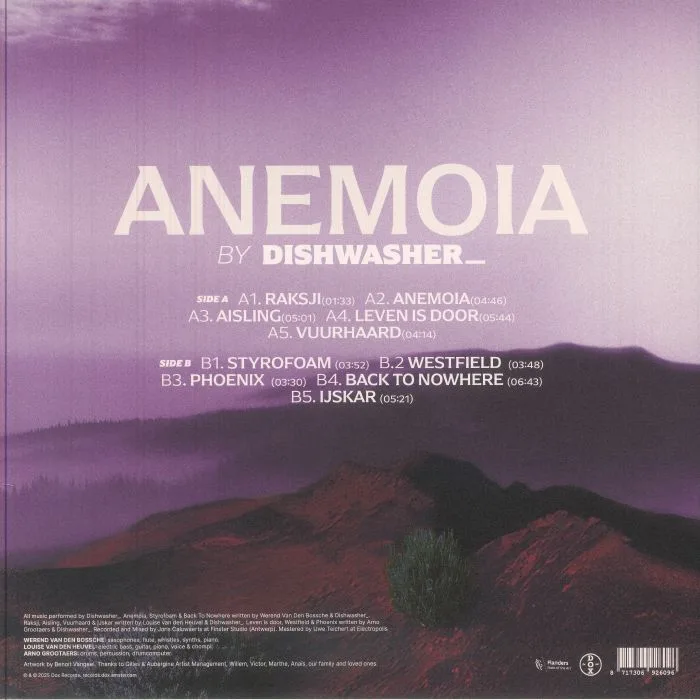 Обратная сторона обложки — DISHWASHER — Anemoia