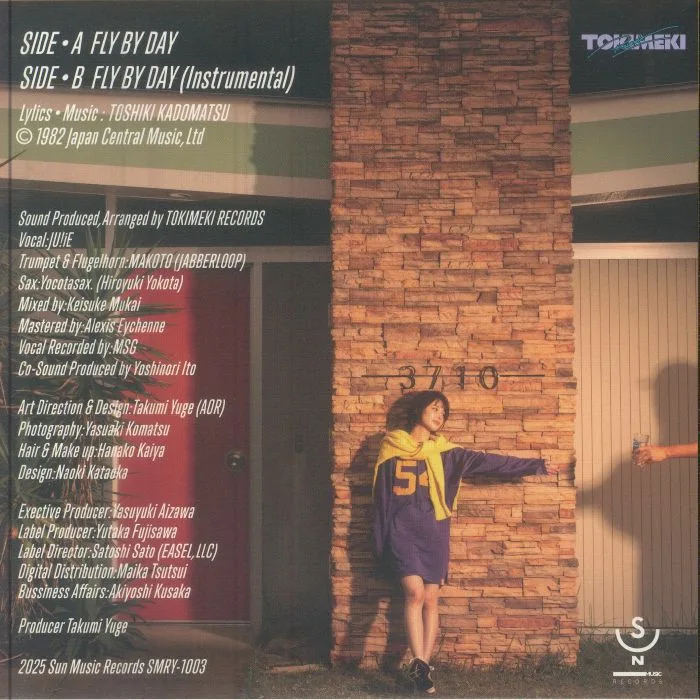 Обратная сторона обложки — TOKIMEKI RECORDS feat JU!IE — Fly By Day