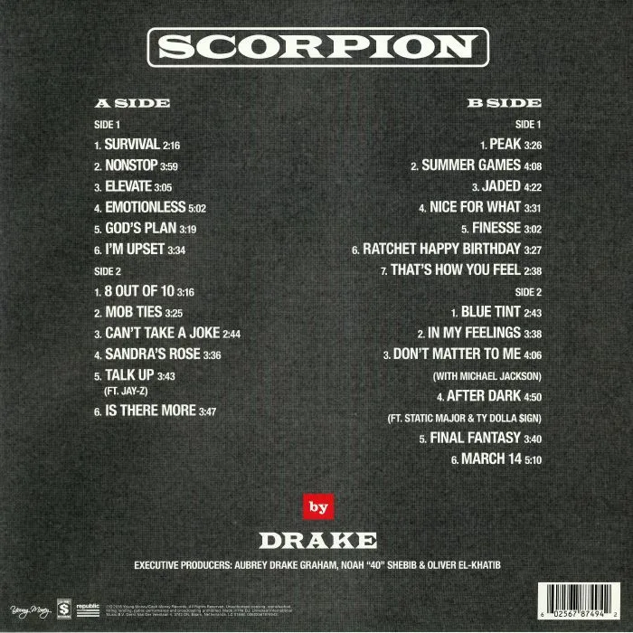 Back cover — DRAKE — Scorpion