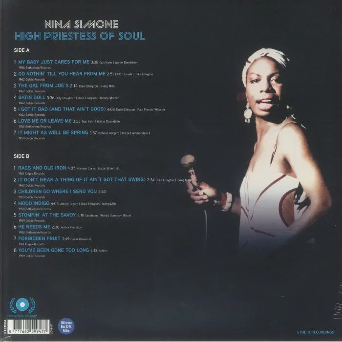 Обратная сторона обложки — Nina SIMONE — High Priestess Of Soul