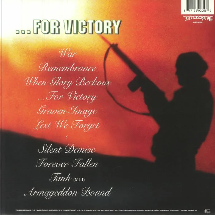 Обратная сторона обложки — BOLT THROWER — For Victory (reissue)