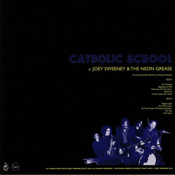 Back cover — Joey SWEENEY / THE NEON GREASE — Catholic School