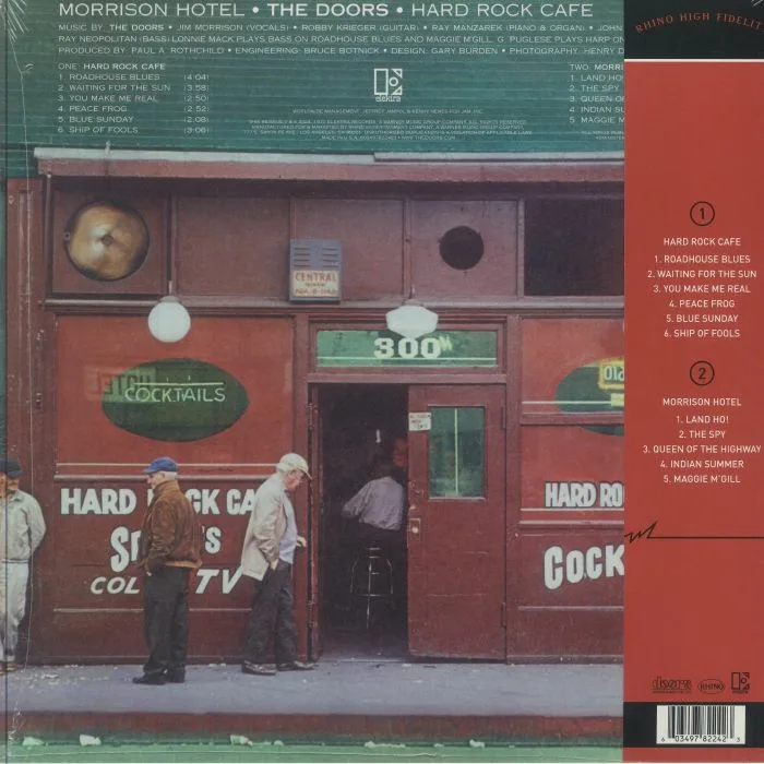 Back cover — The DOORS — Morrison Hotel (Rhino High Fidelity Edition)