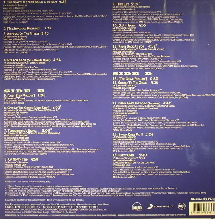 Back cover — MOBB DEEP — The Infamous