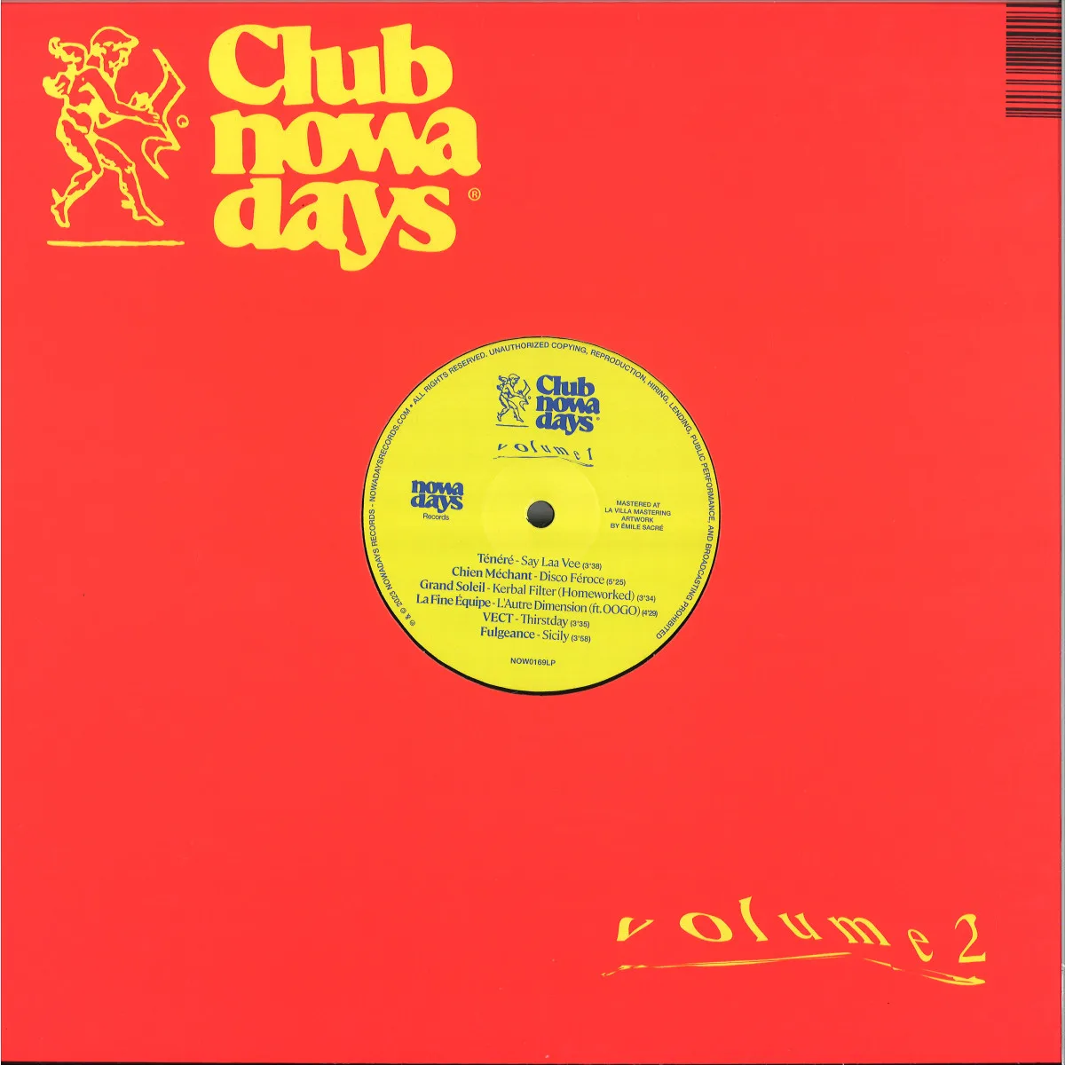 Обратная сторона обложки — Various — Club Nowadays Volume 1 & 2 LP