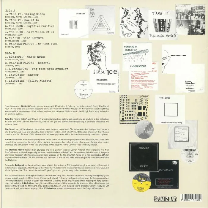 Обратная сторона обложки — VARIOUS — Postcards Vol 3: DIY & Indie Post Punk From England 1979-1981