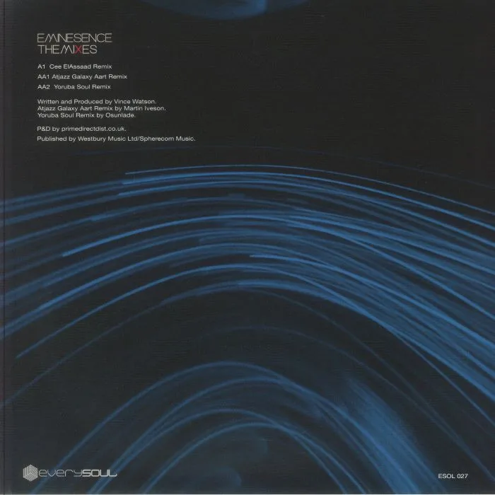 Обратная сторона обложки — Vince Watson — Eminesence - The Mixes