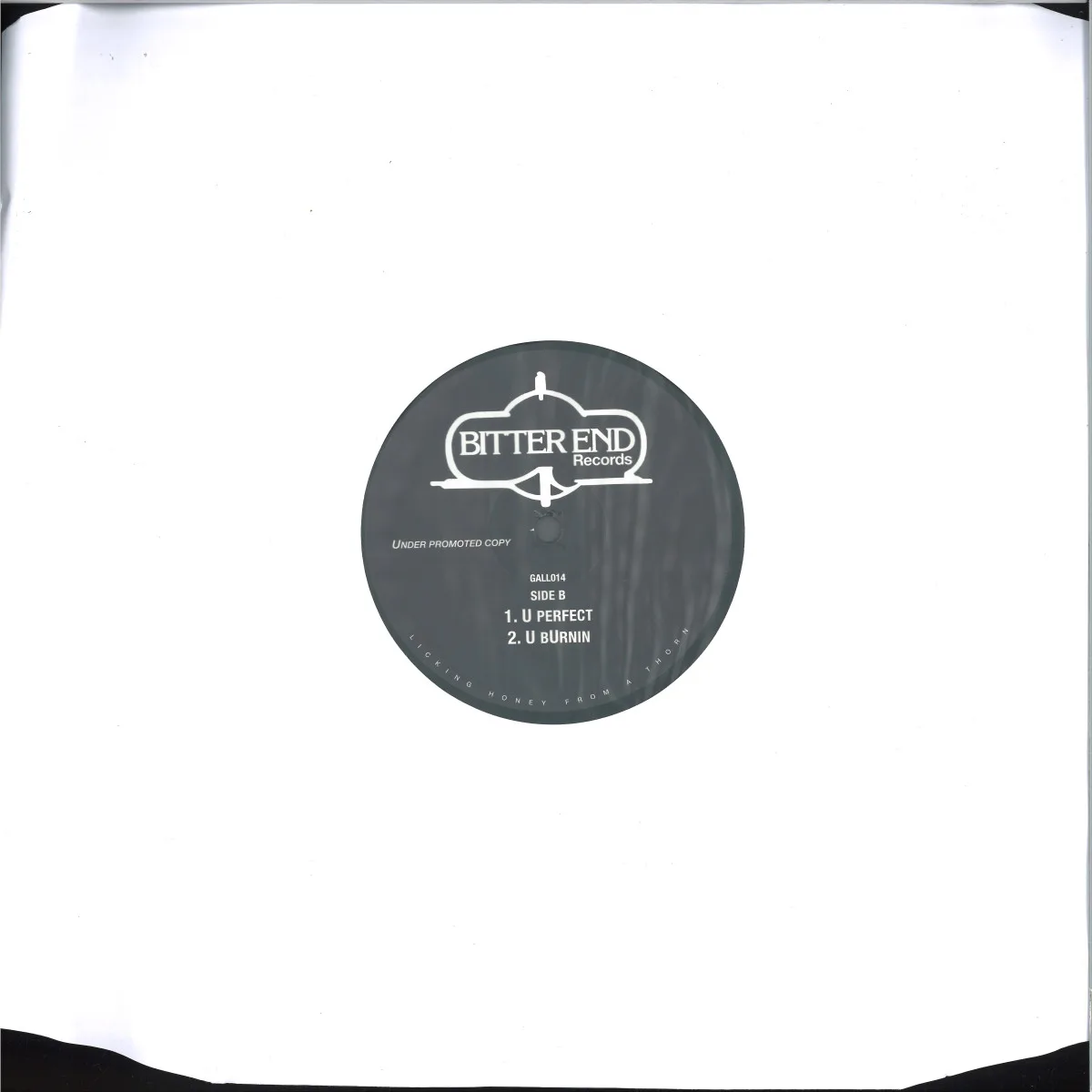 Back cover — Bitter End — U DANCIN