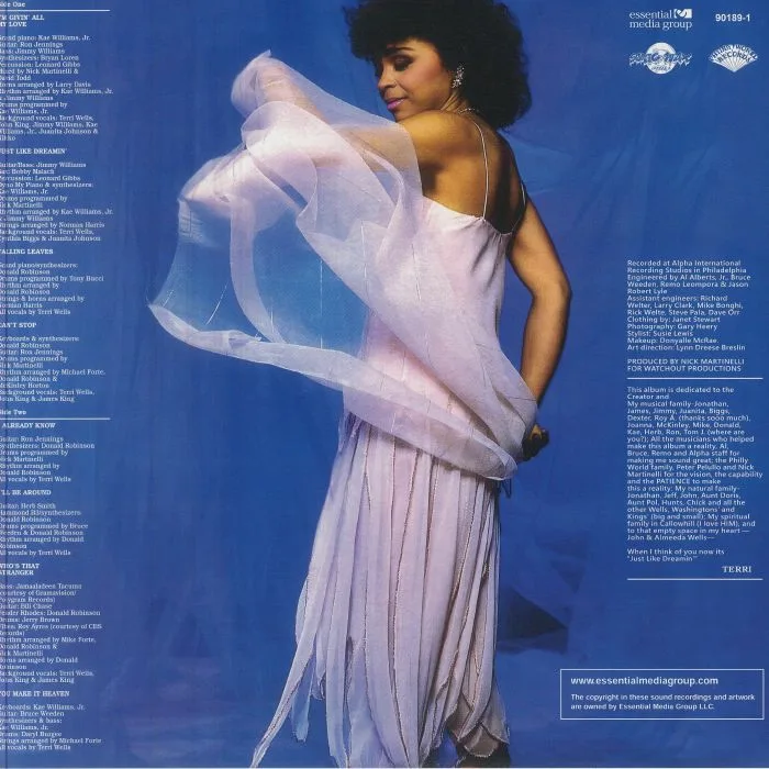 Back cover — Terri Wells — Just Like Dreamin' LP