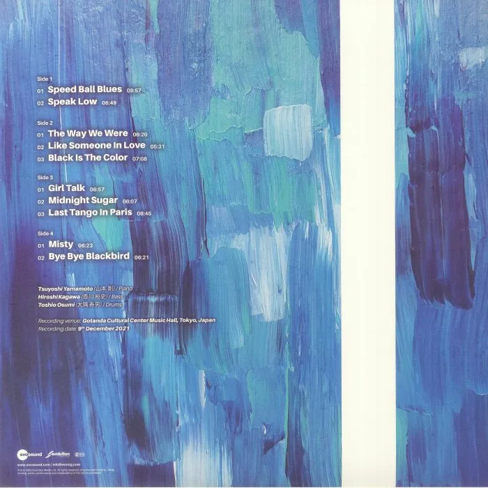 Back cover — TSUYOSHI YAMAMOTO TRIO — A Shade Of Blue