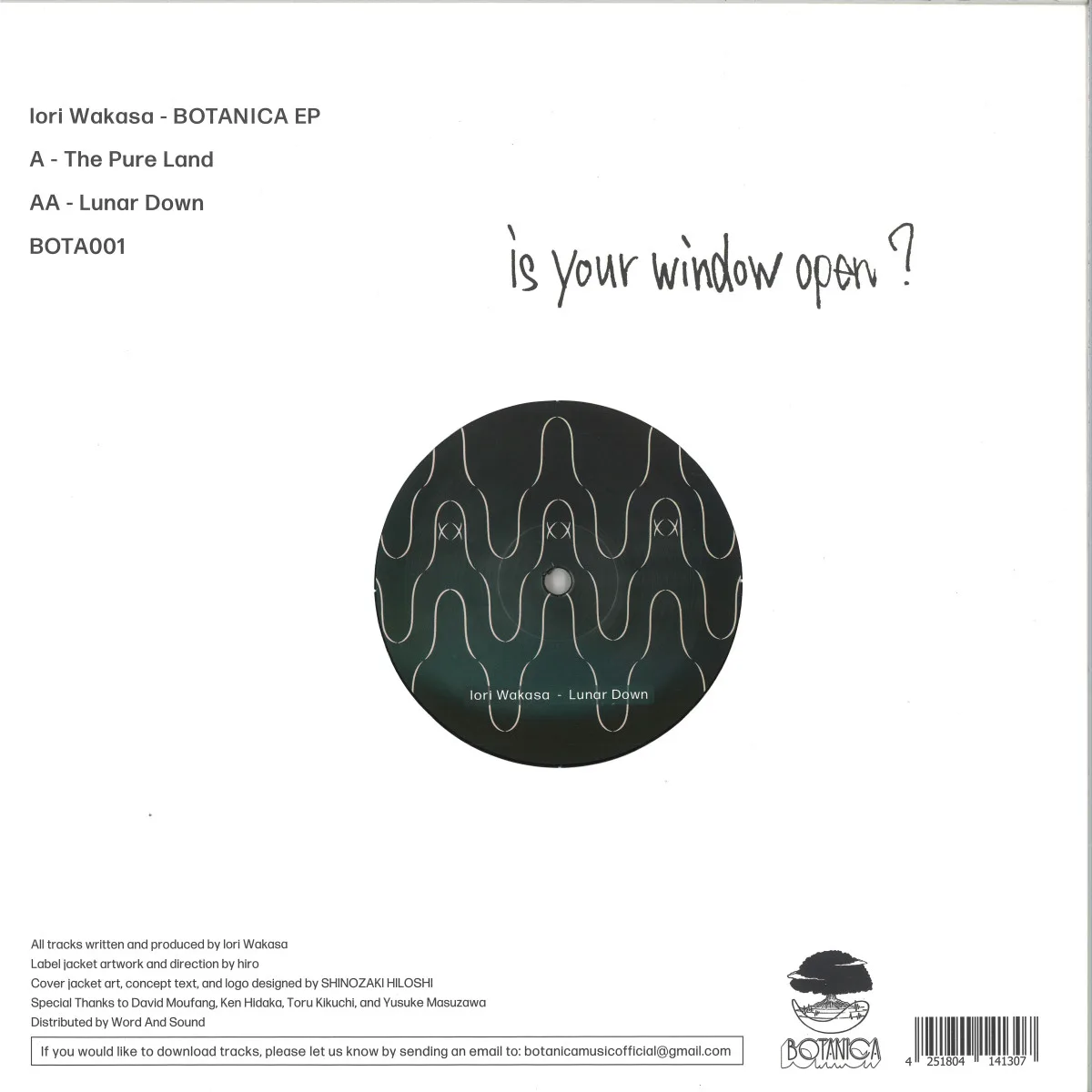 Back cover — Iori Wakasa — BOTANICA EP