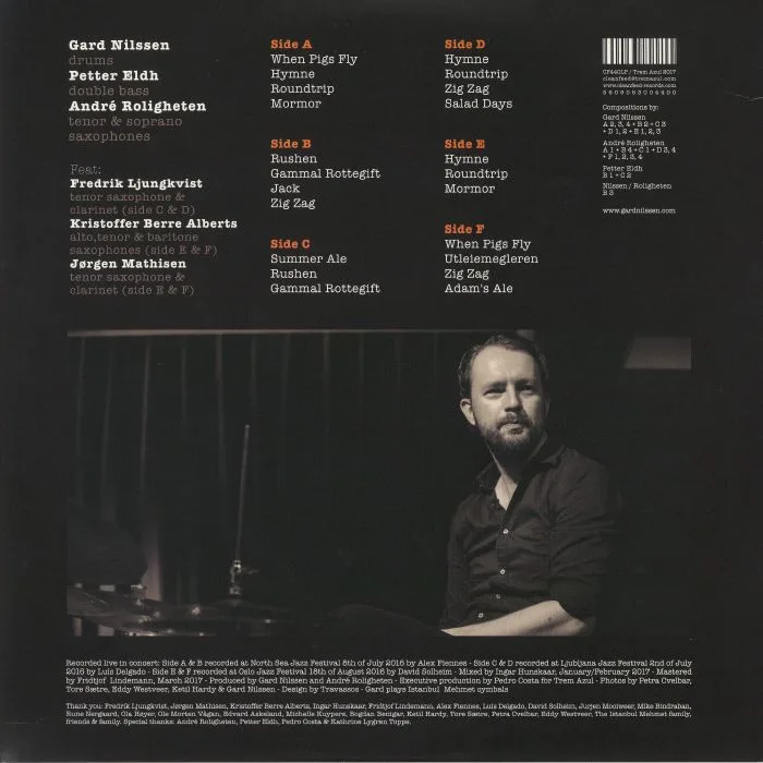 Обратная сторона обложки — GARD NILSSEN'S ACOUSTIC UNITY — Live In Europe