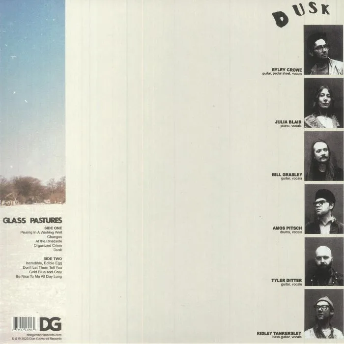 Back cover — DUSK — Glass Pastures