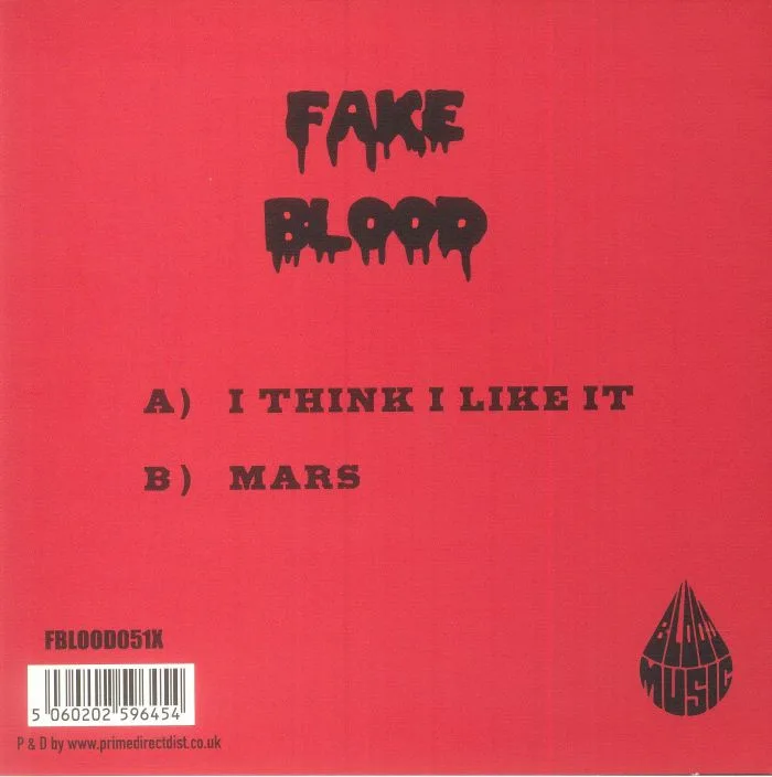 Обратная сторона обложки — FAKE BLOOD — I Think I Like It (Record Store Day RSD 2023)