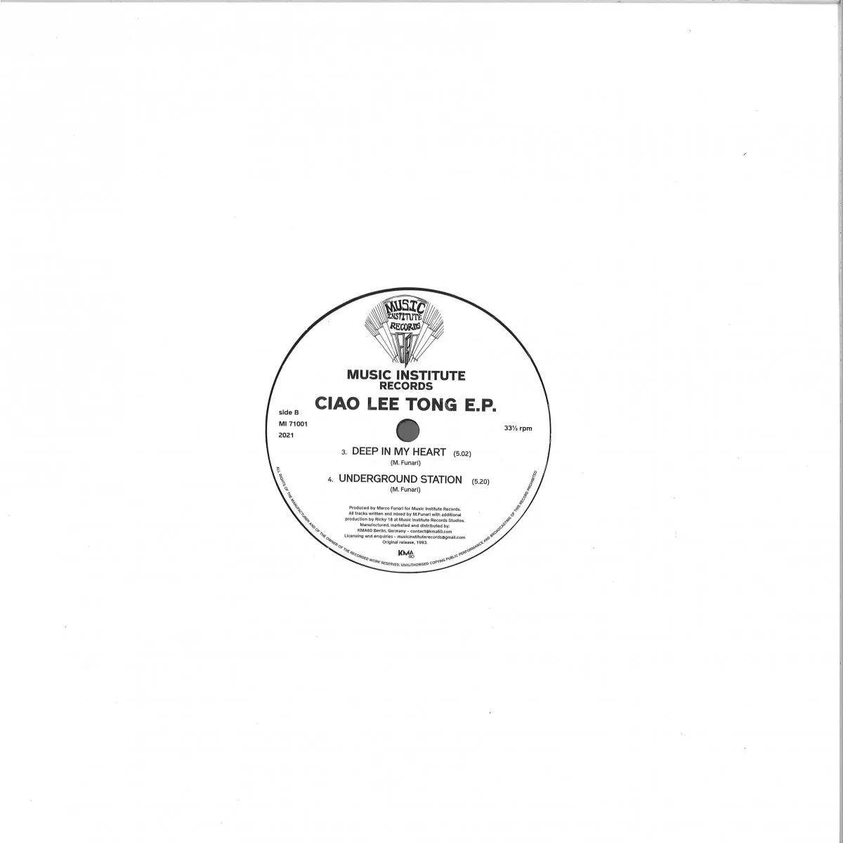 Back cover — Ciao Lee Tong — Ciao Lee Tong EP