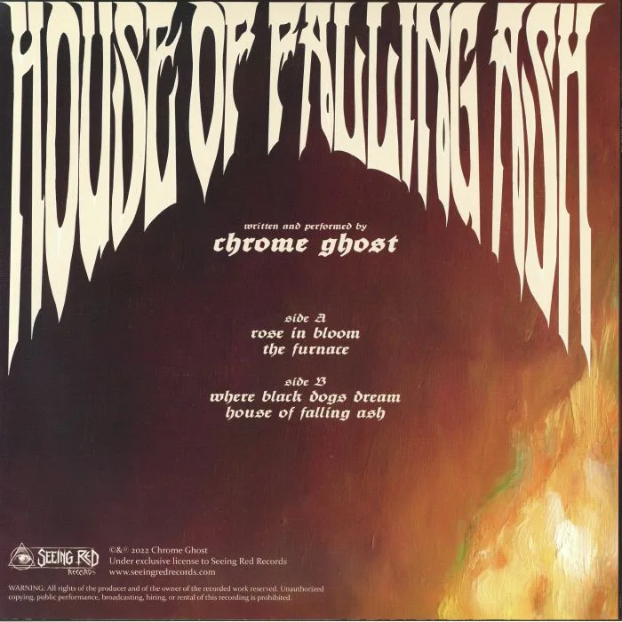 Back cover — CHROME GHOST — House Of Falling Ash