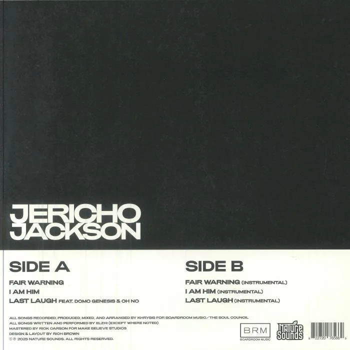 Back cover — Jericho aka ELZHI JACKSON / KHRYSIS — I Am Him