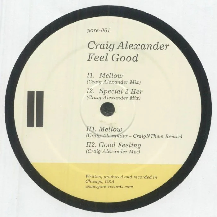 Обратная сторона обложки — Craig ALEXANDER — Feel Good EP