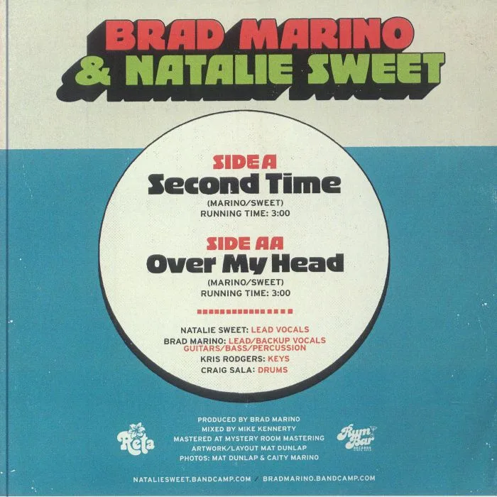 Back cover — Natalie SWEET / BRAD MARINO — Second Time