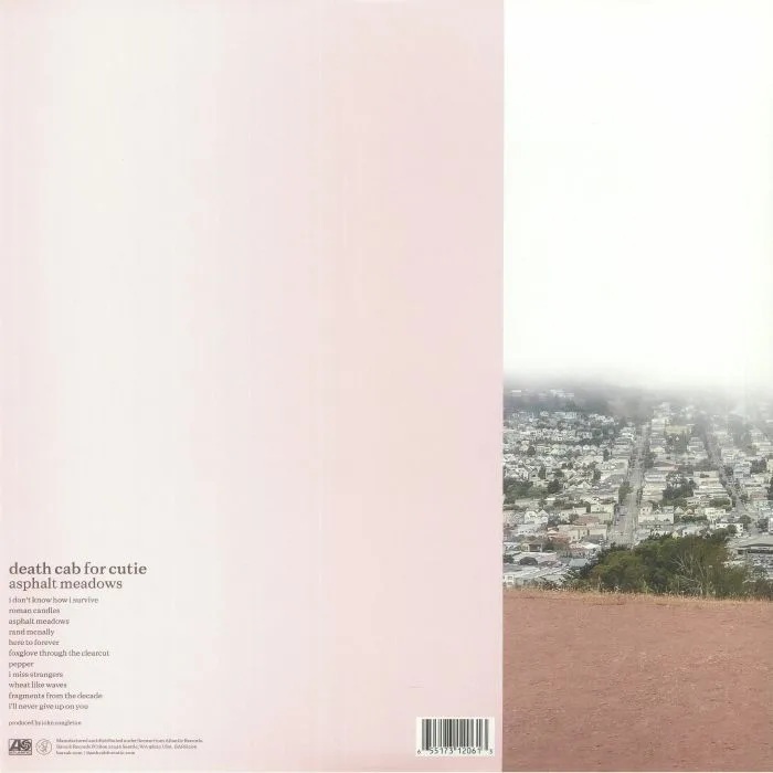 Back cover — DEATH CAB FOR CUTIE — Asphalt Meadows