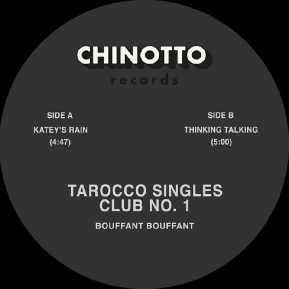 Лицевая сторона обложки — Bouffant Bouffant — Tarocco Singles Club #1