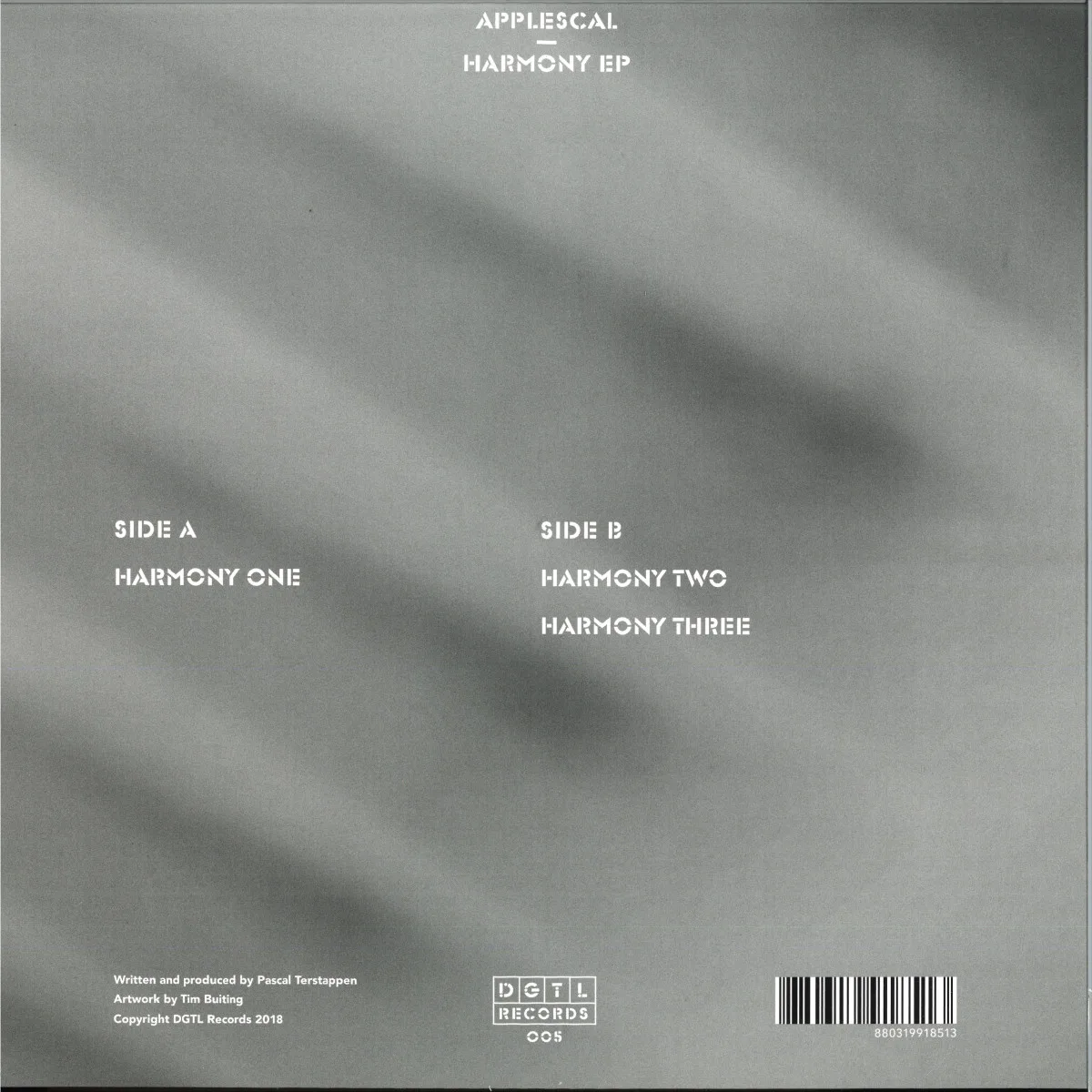 Back cover — Applescal — Harmony EP