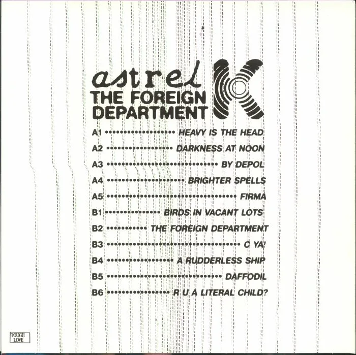 Back cover — ASTREL K — The Foreign Department