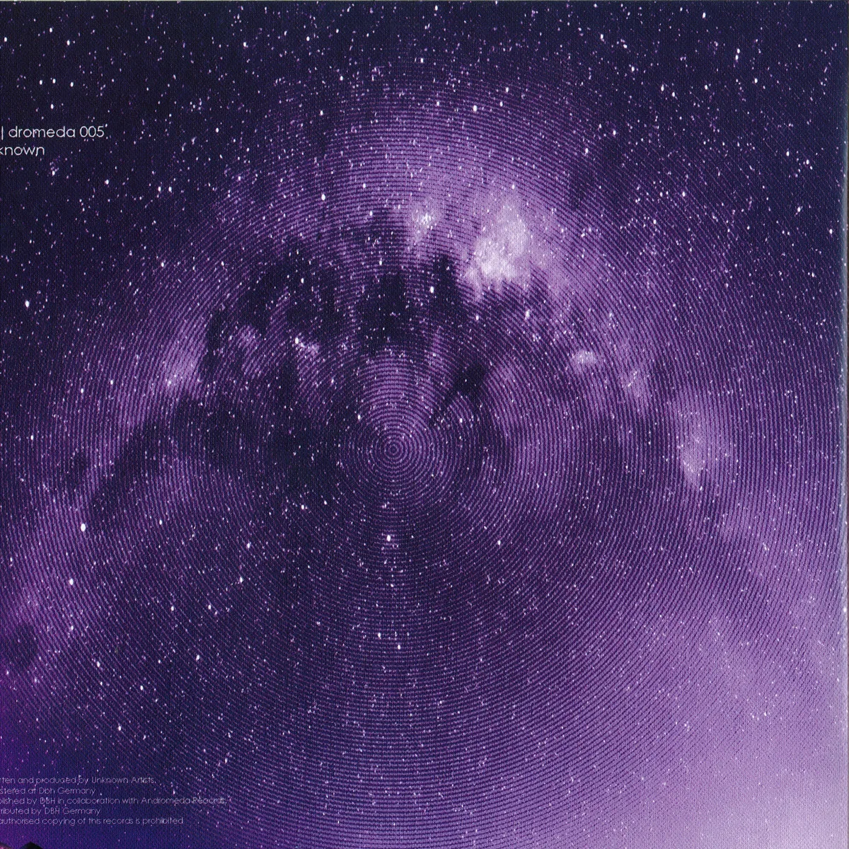 Back cover — Unknown Artist — Andromeda005 (2x12")