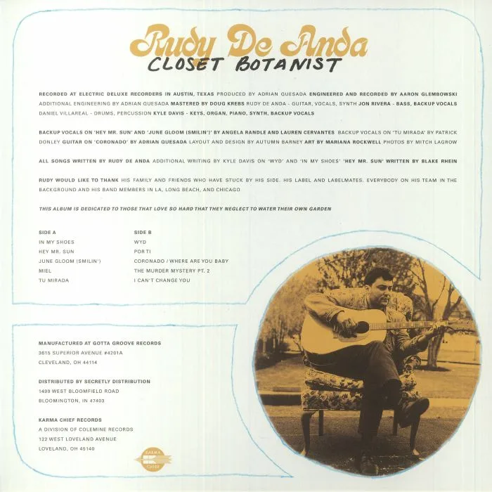 Back cover — Rudy DE ANDA — Closet Botanist