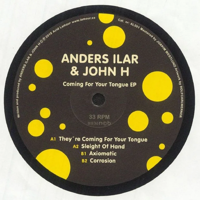 Лицевая сторона обложки — Anders ILAR / JOHN H — Coming For Your Tongue EP (reissue)