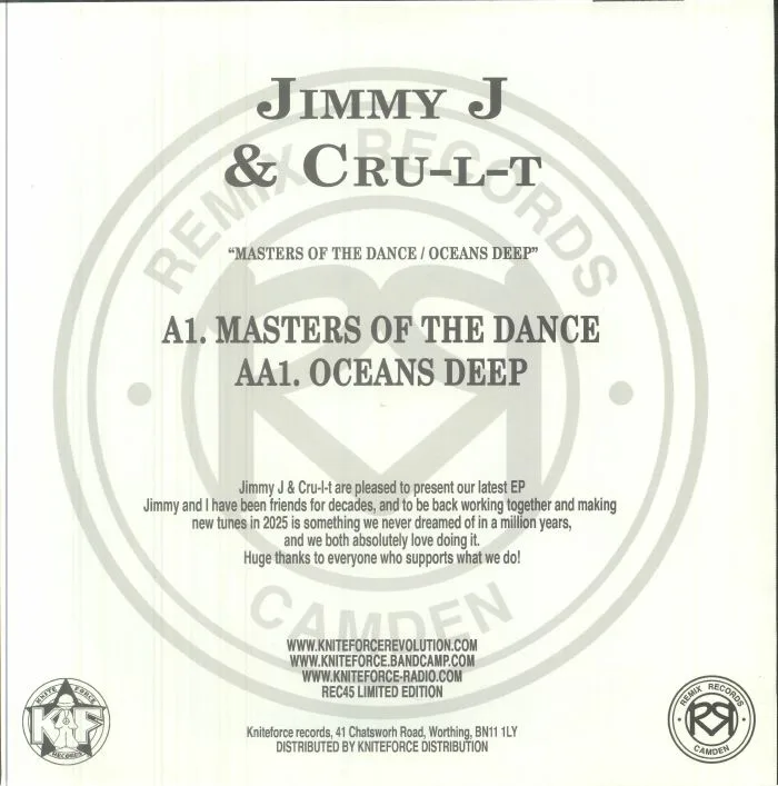 Back cover — JIMMY J / CRU L T — Masters Of The Dance