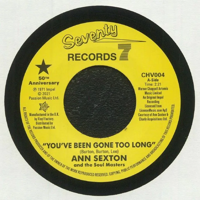 Front cover — ANN SEXTON — You've Been Gone Too Long