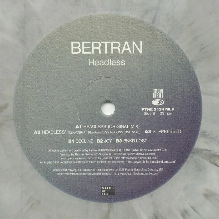 Обратная сторона обложки — BERTRAN — Headless