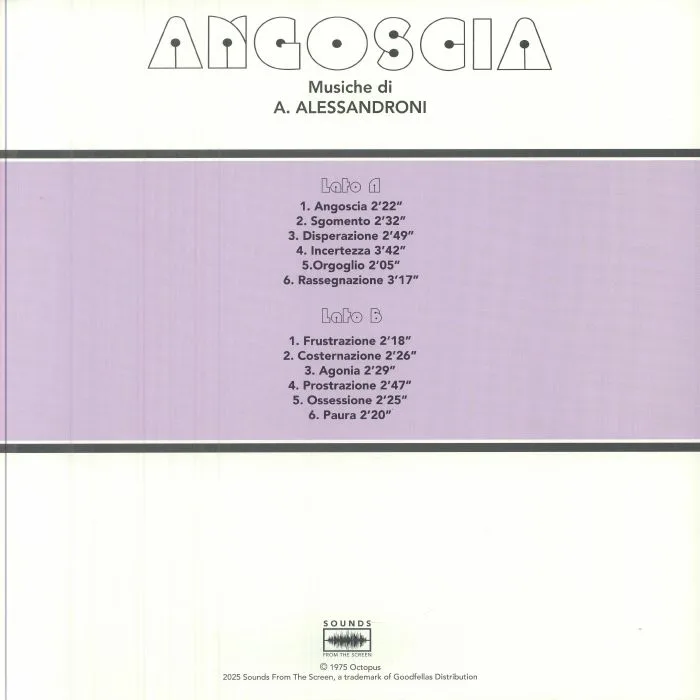 Back cover — Alessandro ALESSANDRONI — Angoscia (reissue)